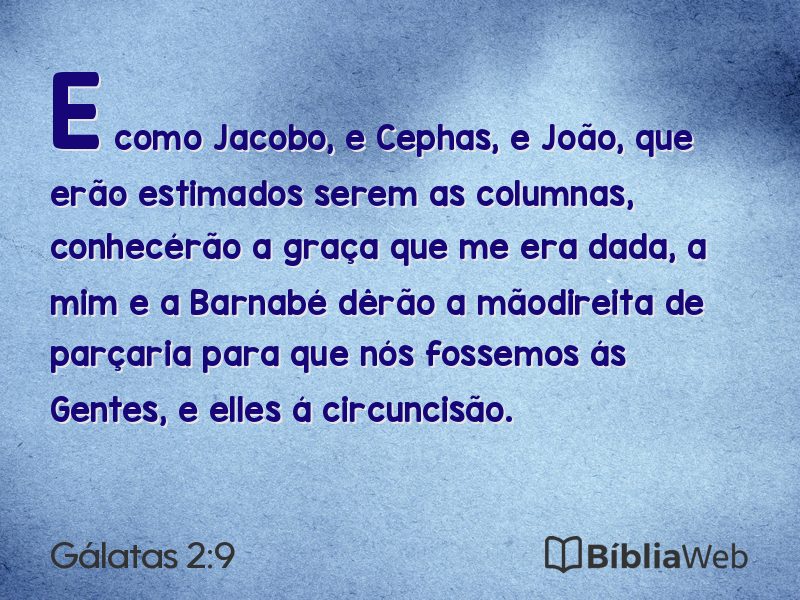 Gálatas 2:9 em imagem para compartilhar