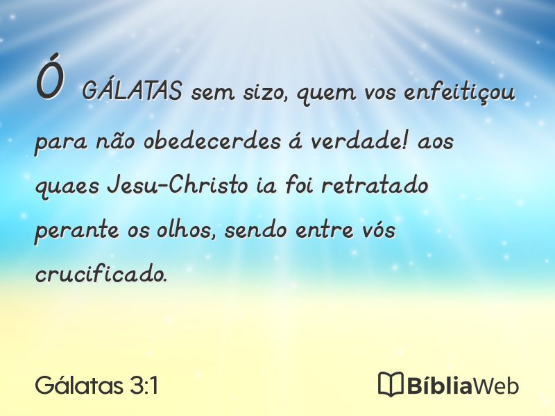 Gálatas 3:1 em imagem para compartilhar