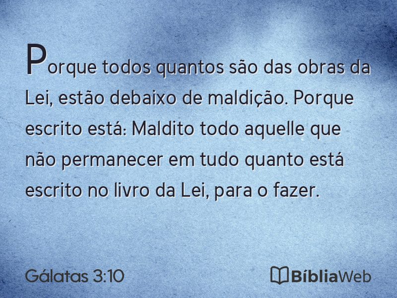 Gálatas 3:10 em imagem para compartilhar