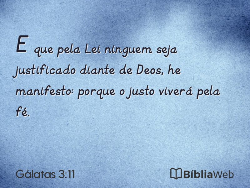 Gálatas 3:11 em imagem para compartilhar
