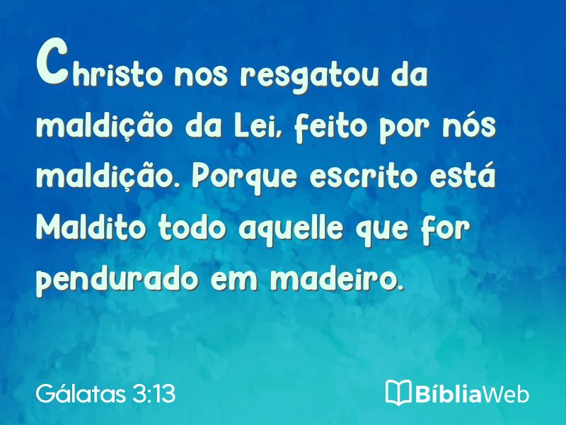 Gálatas 3:13 em imagem para compartilhar