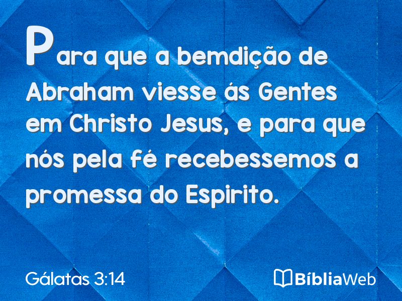 Gálatas 3:14 em imagem para compartilhar