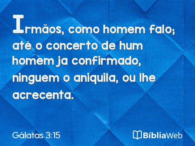 Gálatas 3:15 em imagem para compartilhar