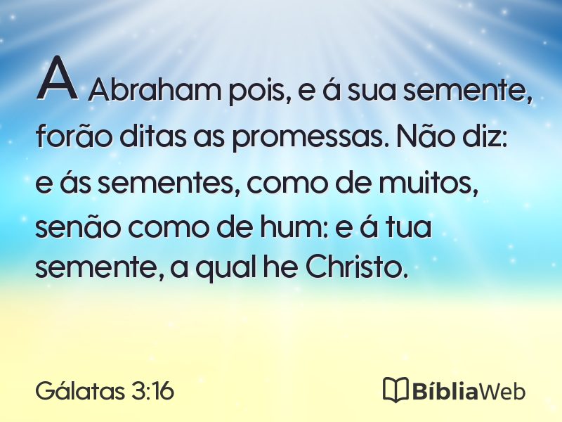 Gálatas 3:16 em imagem para compartilhar