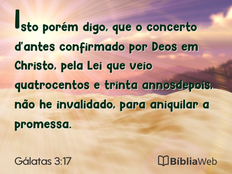 Gálatas 3:17 em imagem para compartilhar