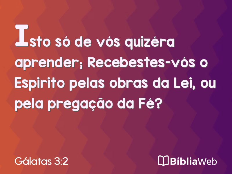 Gálatas 3:2 em imagem para compartilhar