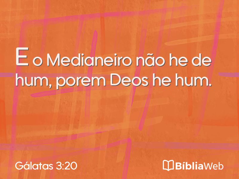 Gálatas 3:20 em imagem para compartilhar