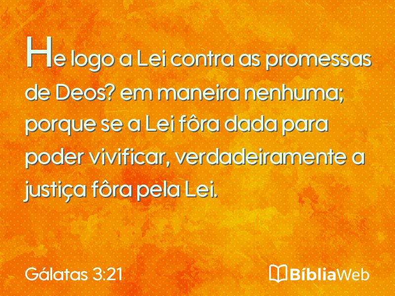 Gálatas 3:21 em imagem para compartilhar