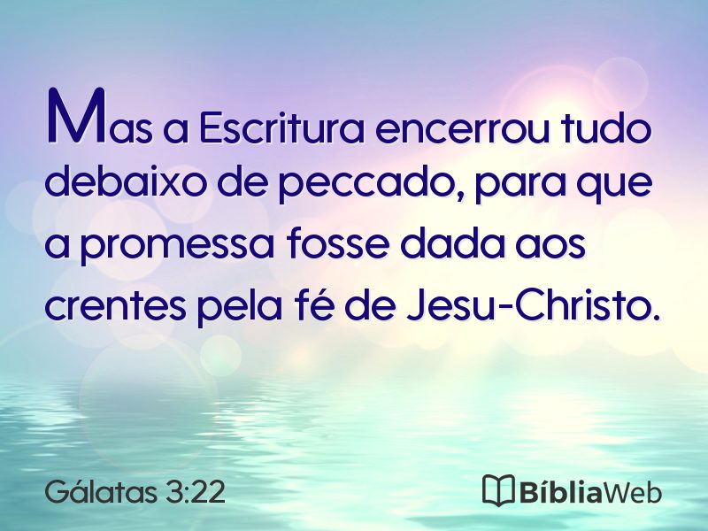 Gálatas 3:22 em imagem para compartilhar