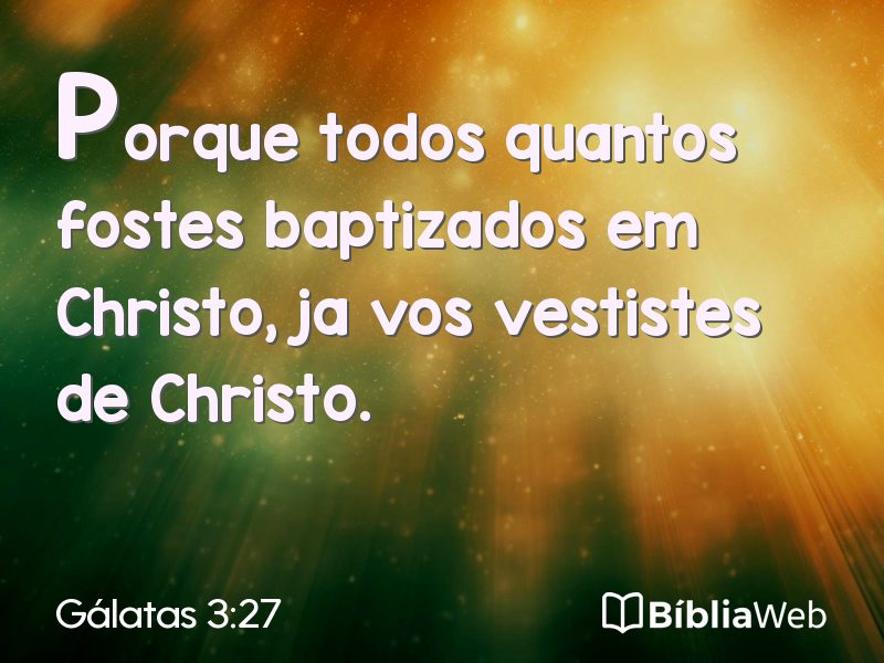 Gálatas 3:27 em imagem para compartilhar