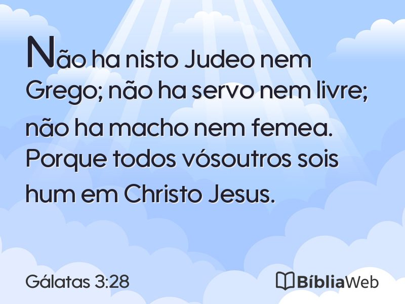 Gálatas 3:28 em imagem para compartilhar
