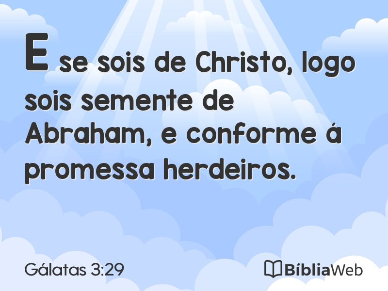 Gálatas 3:29 em imagem para compartilhar
