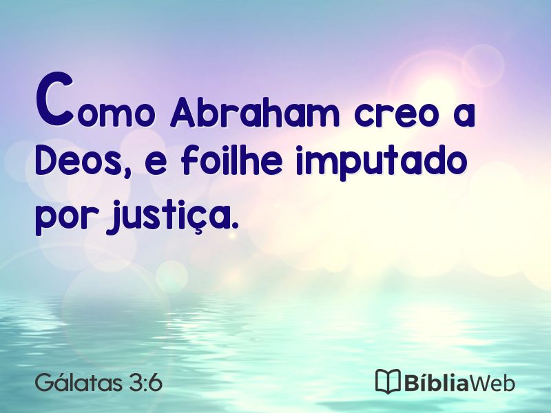 Gálatas 3:6 em imagem para compartilhar