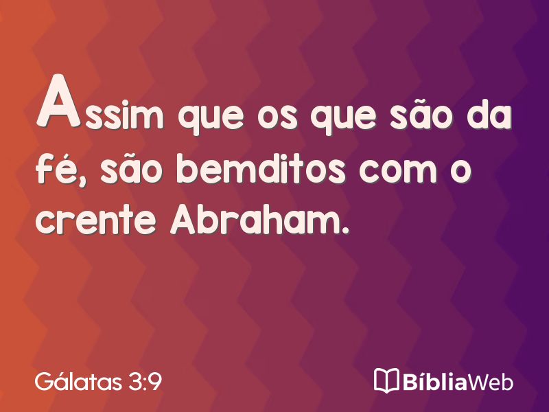 Gálatas 3:9 em imagem para compartilhar