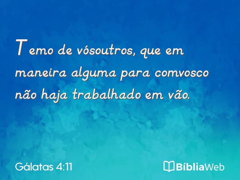 Gálatas 4:11 em imagem para compartilhar