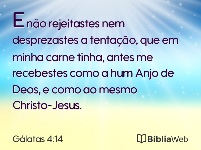 Gálatas 4:14 em imagem para compartilhar