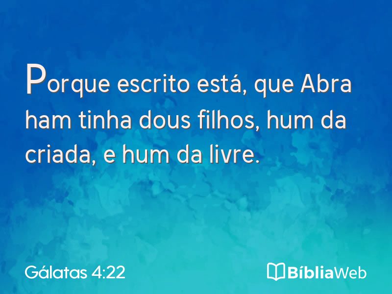 Gálatas 4:22 em imagem para compartilhar