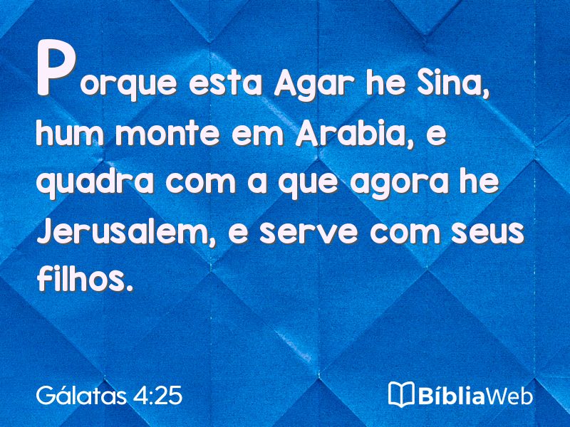 Gálatas 4:25 em imagem para compartilhar