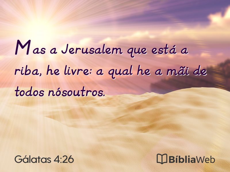 Gálatas 4:26 em imagem para compartilhar