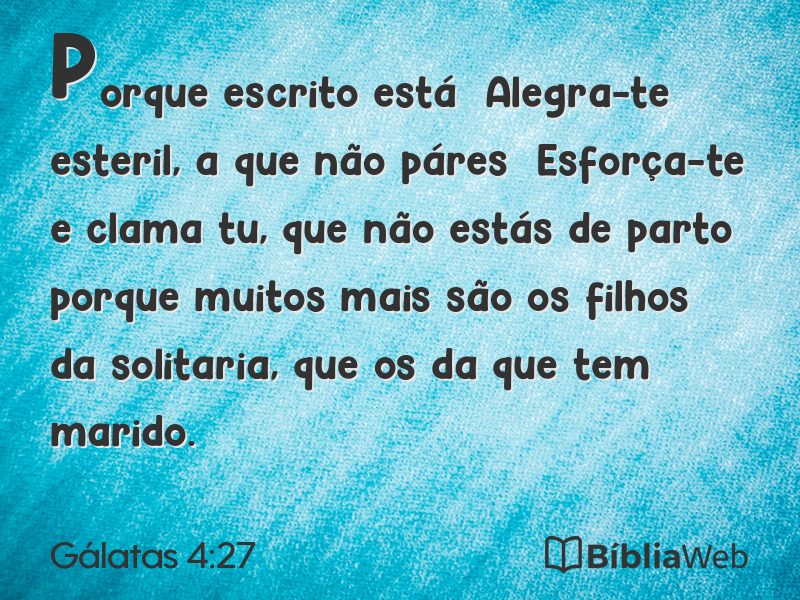 Gálatas 4:27 em imagem para compartilhar