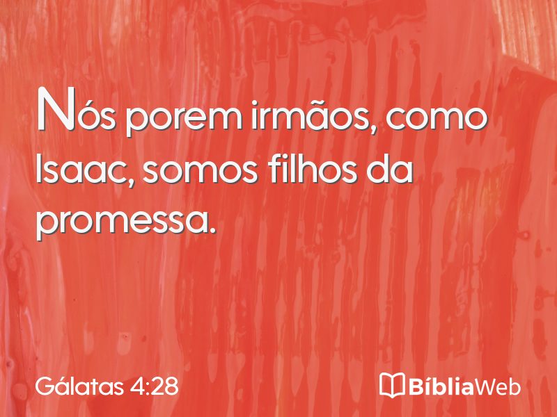 Gálatas 4:28 em imagem para compartilhar