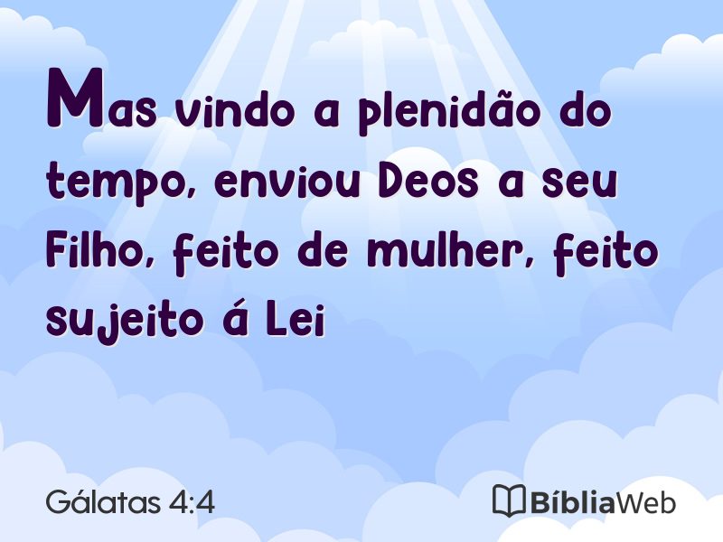 Gálatas 4:4 em imagem para compartilhar