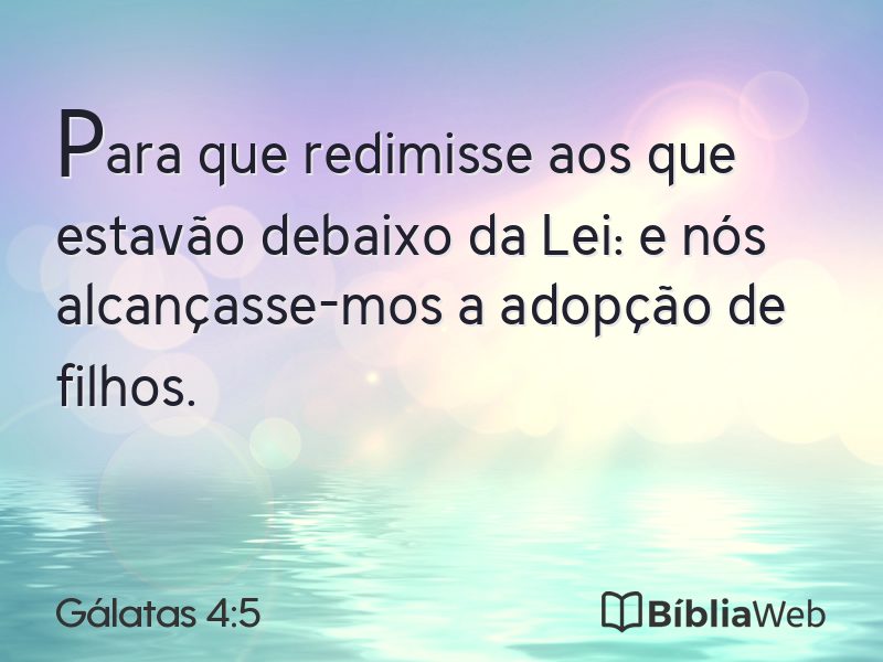 Gálatas 4:5 em imagem para compartilhar