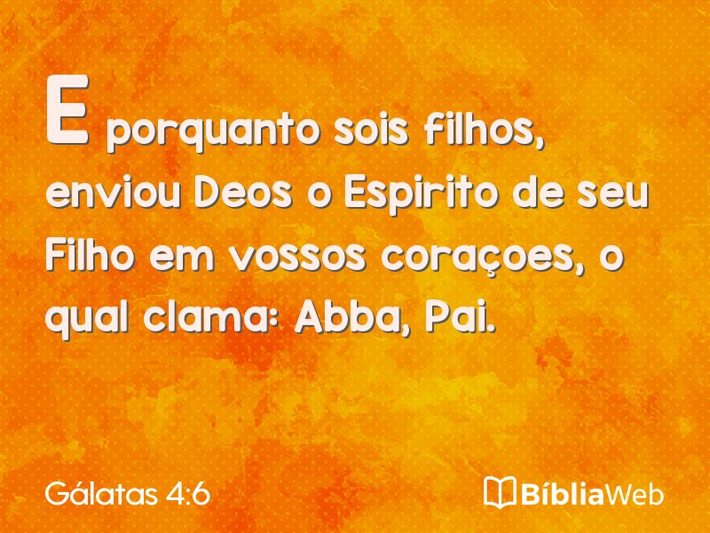 Gálatas 4:6 em imagem para compartilhar