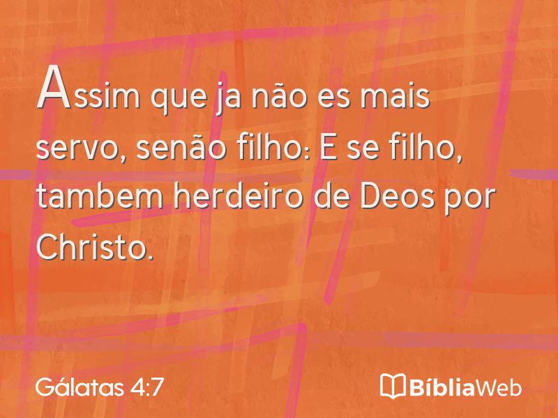 Gálatas 4:7 em imagem para compartilhar