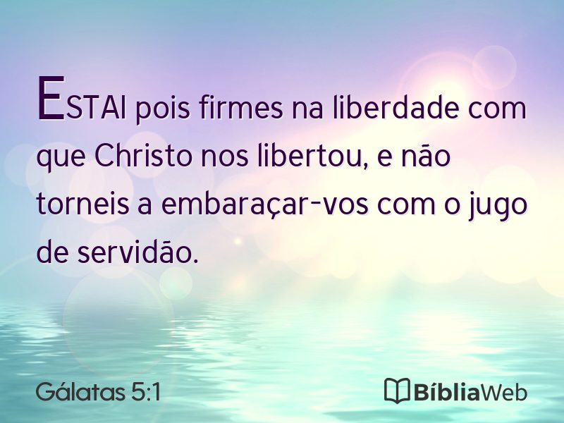 Gálatas 5:1 em imagem para compartilhar