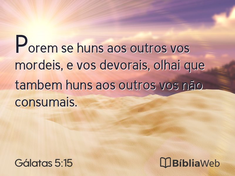 Gálatas 5:15 em imagem para compartilhar