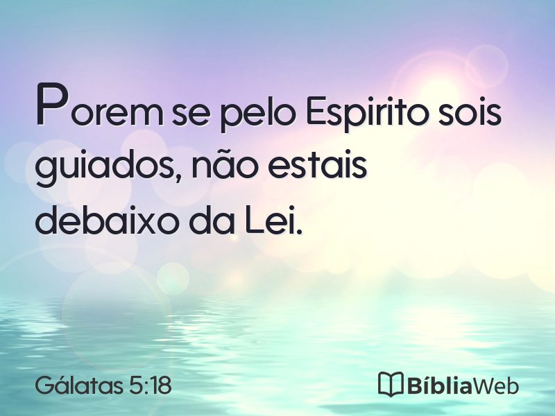 Gálatas 5:18 em imagem para compartilhar