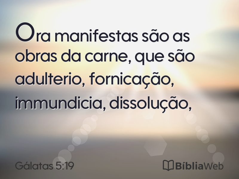 Gálatas 5:19 em imagem para compartilhar