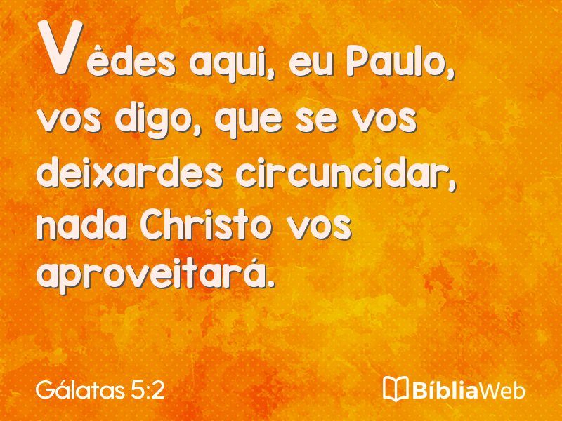 Gálatas 5:2 em imagem para compartilhar