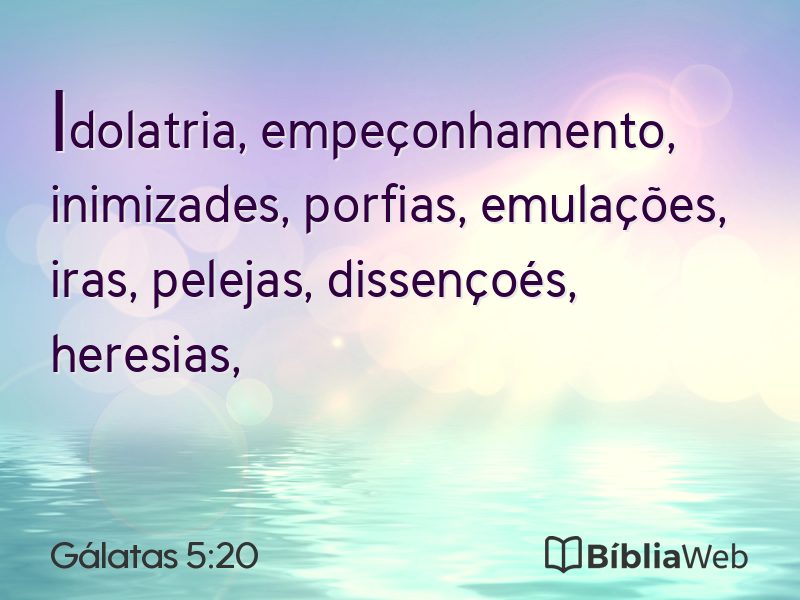 Gálatas 5:20 em imagem para compartilhar