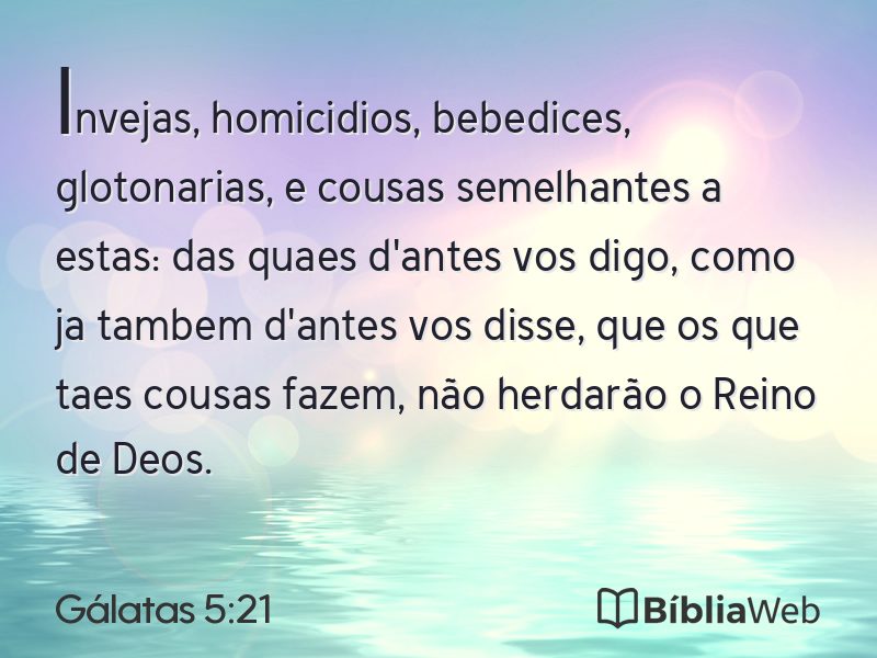 Gálatas 5:21 em imagem para compartilhar