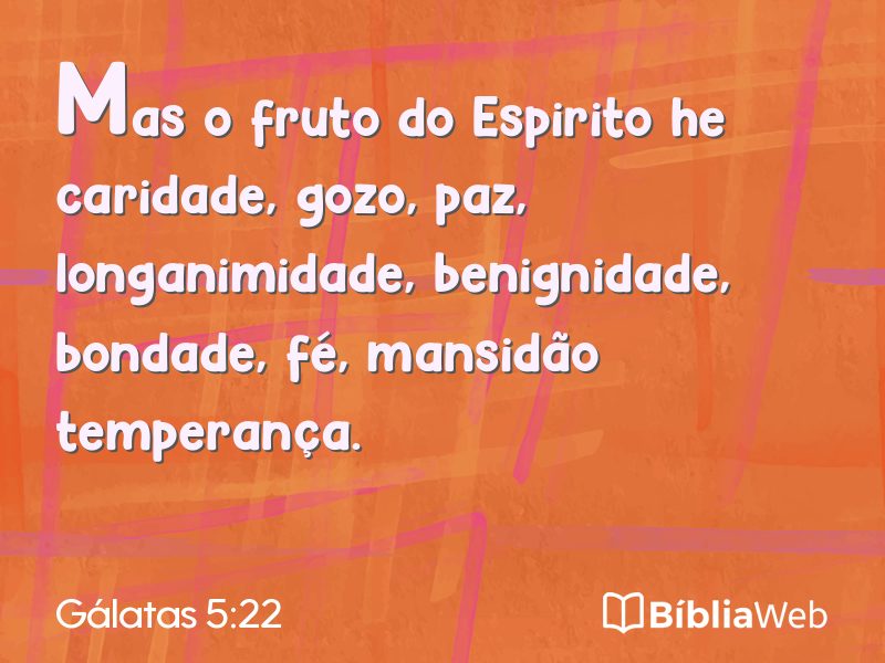 Gálatas 5:22 em imagem para compartilhar