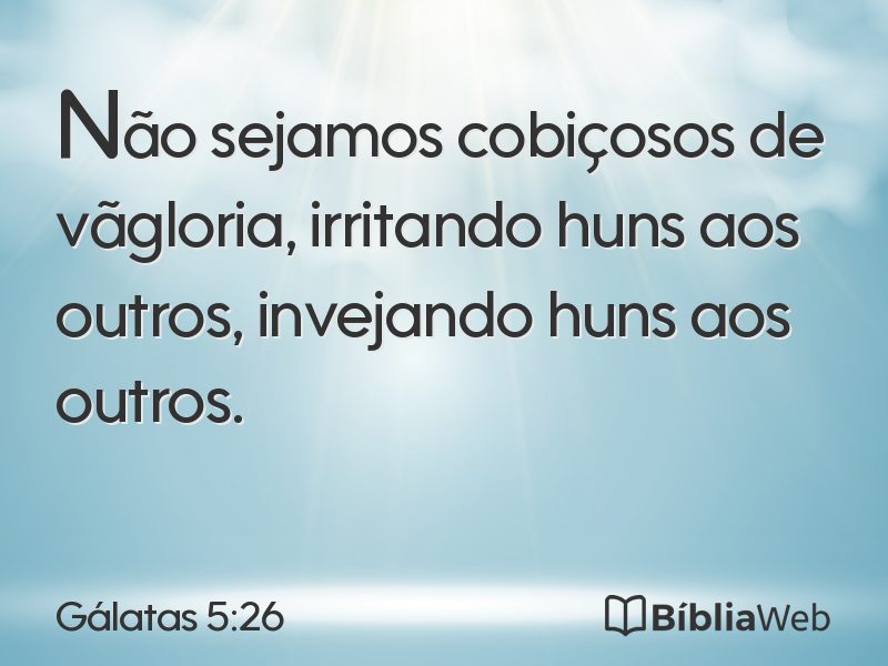 Gálatas 5:26 em imagem para compartilhar