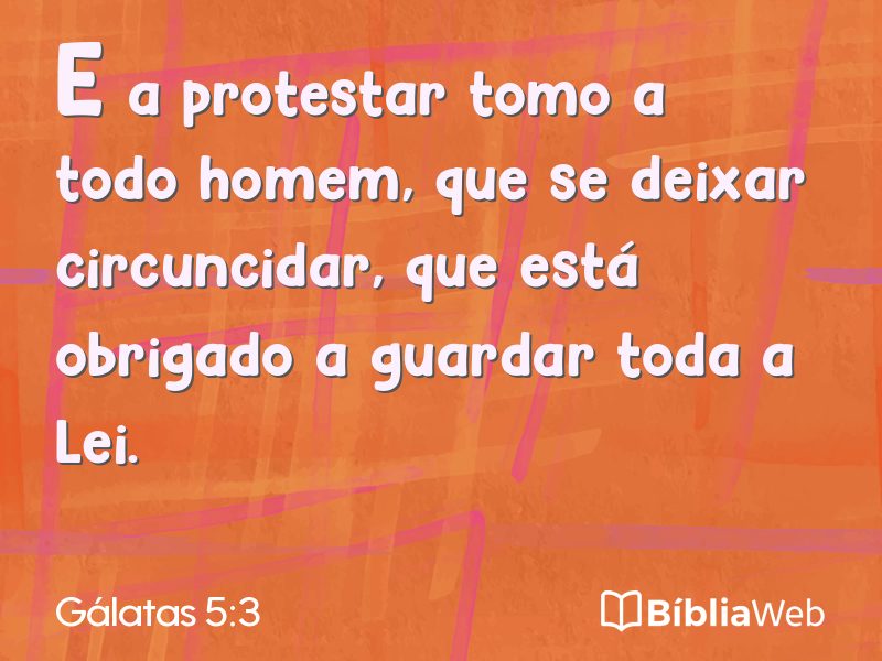 Gálatas 5:3 em imagem para compartilhar