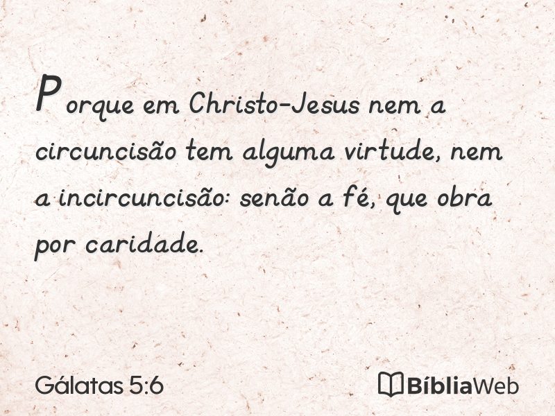 Gálatas 5:6 em imagem para compartilhar