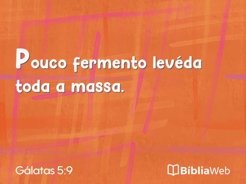 Gálatas 5:9 em imagem para compartilhar