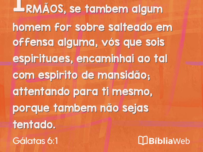 Gálatas 6:1 em imagem para compartilhar