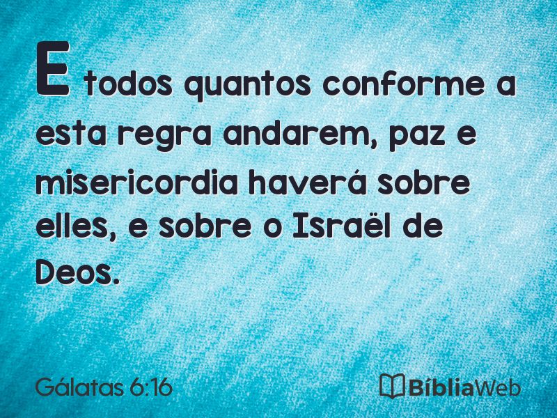 Gálatas 6:16 em imagem para compartilhar