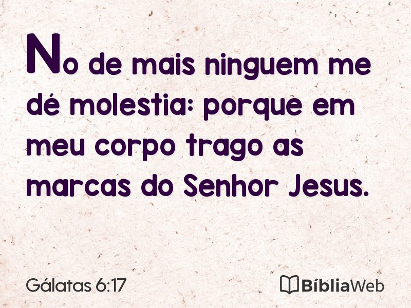Gálatas 6:17 em imagem para compartilhar