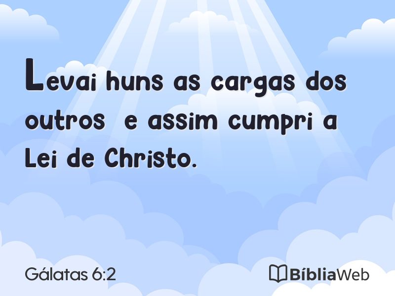 Gálatas 6:2 em imagem para compartilhar