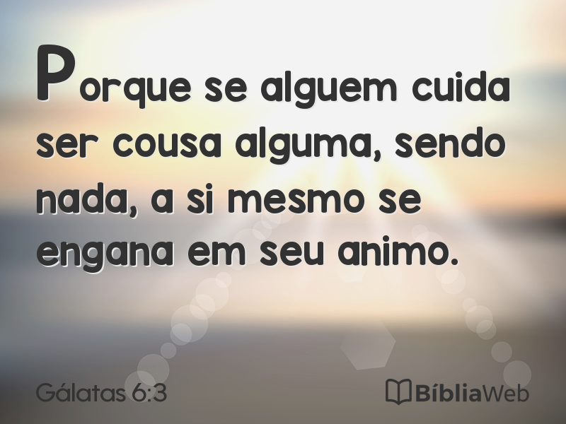 Gálatas 6:3 em imagem para compartilhar