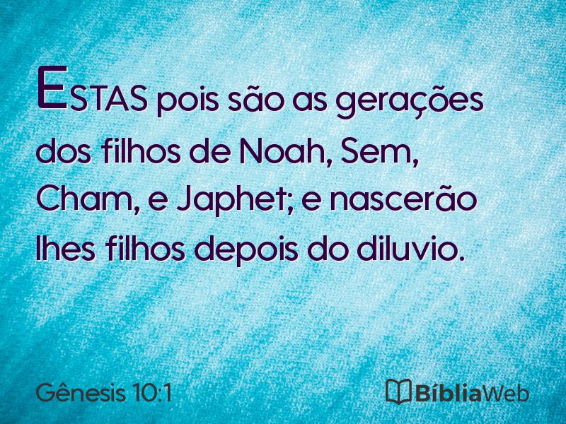Gênesis 10:1 em imagem para compartilhar