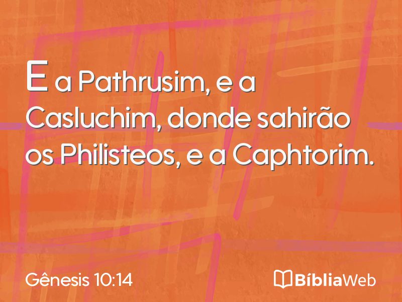 Gênesis 10:14 em imagem para compartilhar