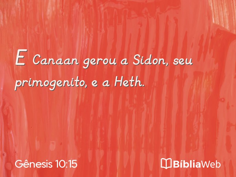 Gênesis 10:15 em imagem para compartilhar