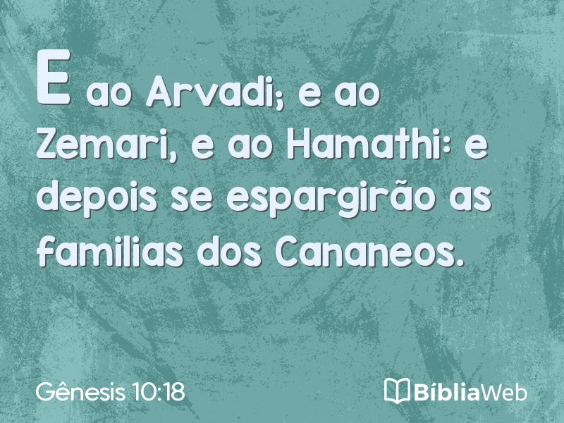 Gênesis 10:18 em imagem para compartilhar